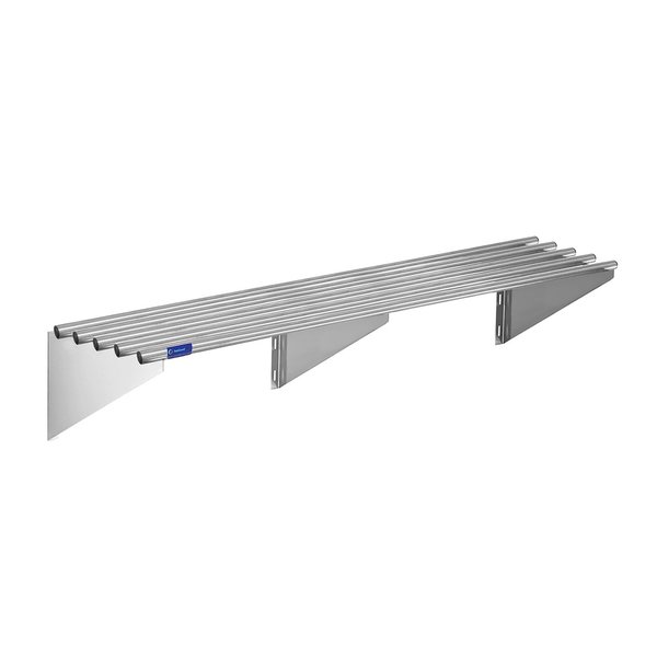 Amgood 18inX 72in Stainless Steel Tubular Wall Shelf AMG WS-TR-1872